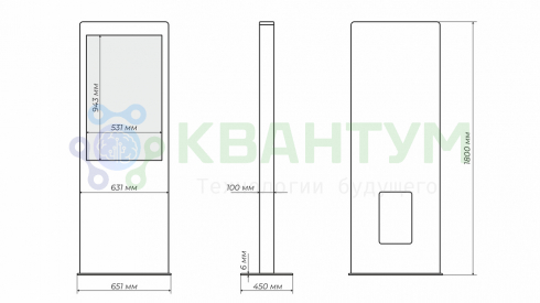 Интерактивные сенсорные киоски серии BlackGlass+, диагональ 55"